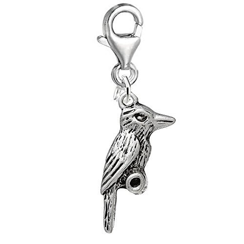 Hummingbird Clip on Pendant Charm for Bracelet or Necklace - Sexy Sparkles Fashion Jewelry