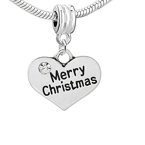 Merry Christmas Charm Bead for Most European Snake Chain Bracelet - Sexy Sparkles Fashion Jewelry