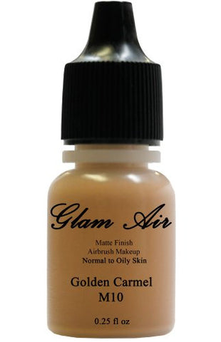 Glam Air Airbrush Makeup Foundation Water Based Matte M10 Golden Caramel (Ideal for Normal to Oily Skin) 0.25oz - Sexy Sparkles Fashion Jewelry - 1