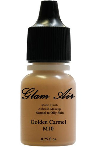 Airbrush Makeup Foundation Matte M8 Summer Tan and M10 Golden Carmel Water-based Makeup Lasting All Day 0.25 Oz Bottle By Glam Air - Sexy Sparkles Fashion Jewelry - 3