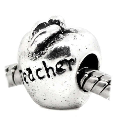 Teacher's Apple Charm European Bead Compatible for Most European Snake Chain Bracelet - Sexy Sparkles Fashion Jewelry - 2