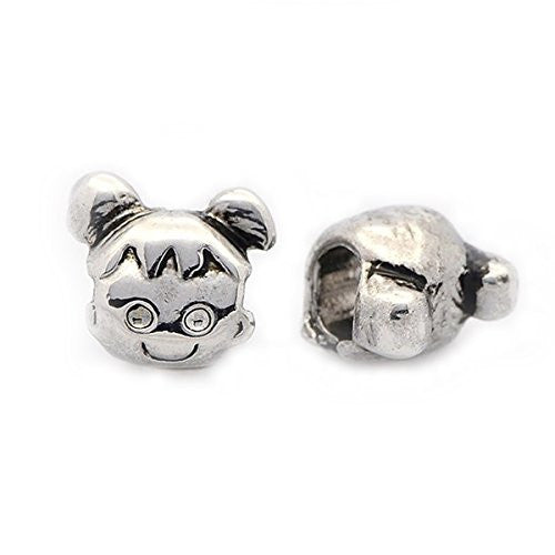 Daughter/little Girl with Pigtails Charm European Bead Compatible for Most European Snake Chain Bracelet - Sexy Sparkles Fashion Jewelry