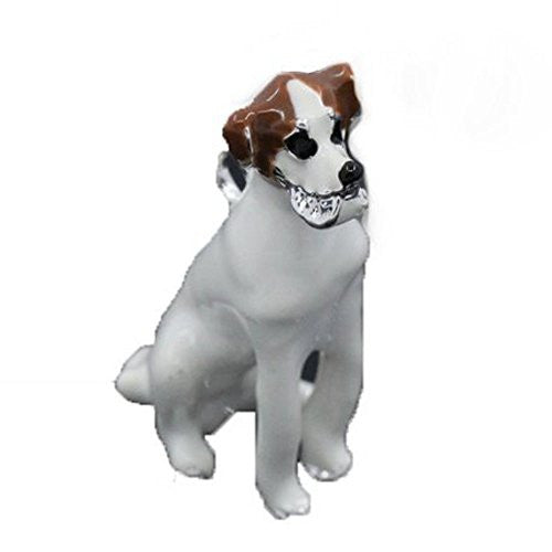 White Enamel Dog Pendant for Necklace - Sexy Sparkles Fashion Jewelry - 1
