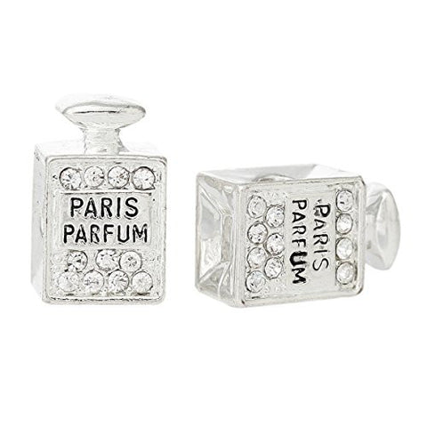 Paris Perfume w/Clear  Crystals Charm Bead - Sexy Sparkles Fashion Jewelry - 2