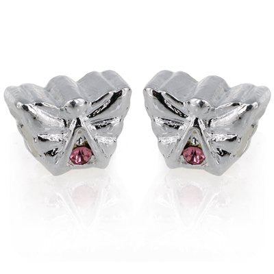Angle with Pink  Crystals European Bead Compatible for Most European Snake Chain Charm Bracelet - Sexy Sparkles Fashion Jewelry - 2