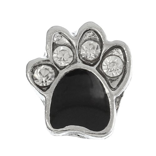 Dog-Paw Floating Charms For Glass Living Memory Lockets - Sexy Sparkles Fashion Jewelry - 1