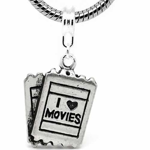I Love Movies Bead Spacer for Snake Chain Charm Bracelet - Sexy Sparkles Fashion Jewelry - 2