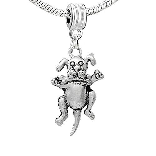 Dog With Bone Charm Bead - Sexy Sparkles Fashion Jewelry