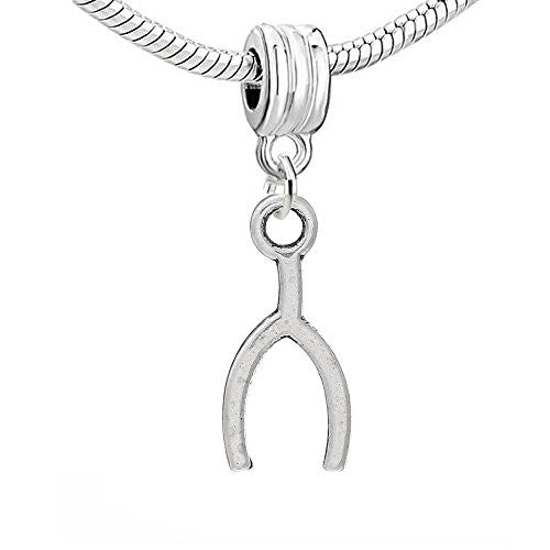 Good Luck Wish Bone European European Bead Compatible for Most European Snake Chain Charm Bracelet - Sexy Sparkles Fashion Jewelry