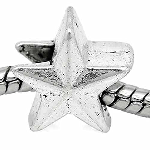 Star Charm Bead Spacers for Snake Chain Charm Bracelet - Sexy Sparkles Fashion Jewelry - 1