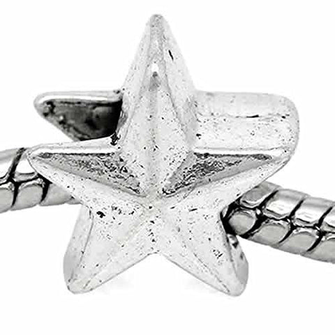 Star Charm Bead Spacers for Snake Chain Charm Bracelet - Sexy Sparkles Fashion Jewelry - 1