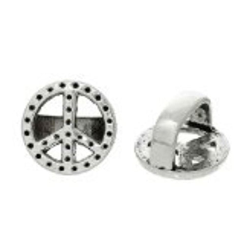 Charm Beads for Leather Bracelet/watch Bands or Wrist Bands (Peace Sign) - Sexy Sparkles Fashion Jewelry - 1