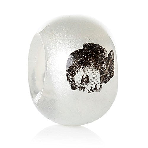 Audrey Hepburn Pattern Charm Bead For Snake Chain Bracelet - Sexy Sparkles Fashion Jewelry - 1