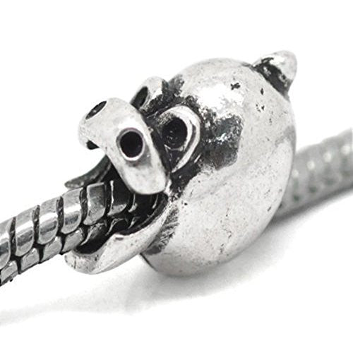 Hippo Charm for European Snake Chain Charm Bracelet