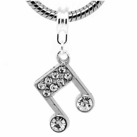 Musical Note Dangle Bead Spacer for Snake Chain Charm Bracelet - Sexy Sparkles Fashion Jewelry - 2