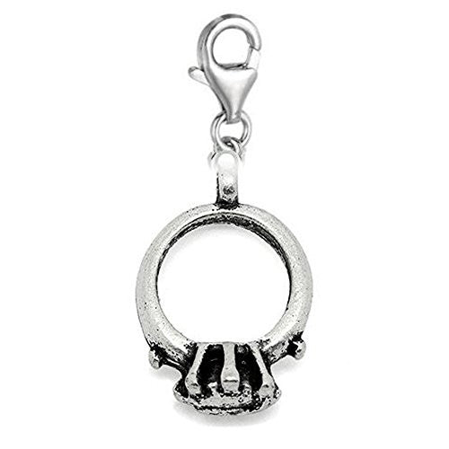 Clip on Ring Charm Dangle Pendant for European Clip on Charm Jewelry with Lobster Clasp - Sexy Sparkles Fashion Jewelry - 1
