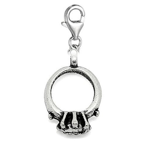 Clip on Ring Charm Dangle Pendant for European Clip on Charm Jewelry with Lobster Clasp - Sexy Sparkles Fashion Jewelry - 1