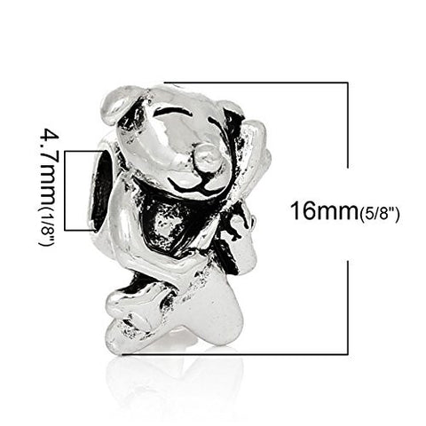 Dog Holding Bone for European Snake chain Charm Bracelet - Sexy Sparkles Fashion Jewelry - 3