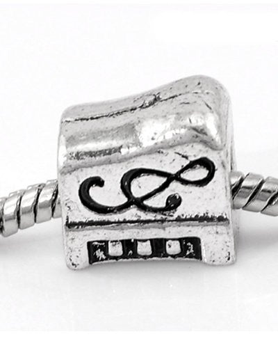 Piano Keyboard Musical Instrument European Bead Compatible for Most European Snake Chain Charm Bracelet - Sexy Sparkles Fashion Jewelry - 1