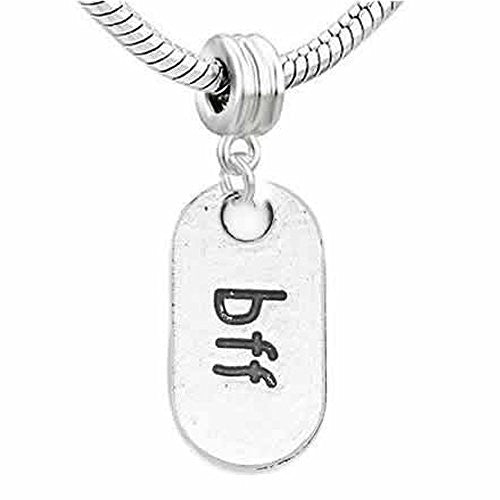 Bff Dog Tag Best Friends Forever European Bead Compatible for Most European Snake Chain Bracelet - Sexy Sparkles Fashion Jewelry - 1