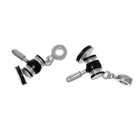 Judge's Hammer Gravel Dangle Charm European Bead Compatible for Most European Snake Chain Bracelet - Sexy Sparkles Fashion Jewelry - 2