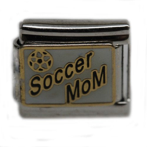 Soccer Mom Italian Link Bracelet Charm - Sexy Sparkles Fashion Jewelry - 1