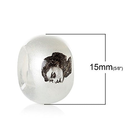 Audrey Hepburn Pattern Charm Bead For Snake Chain Bracelet - Sexy Sparkles Fashion Jewelry - 3