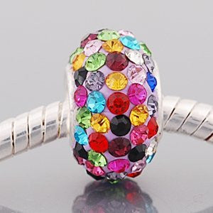 Multi  Crystals European Bead Compatible for Most European Snake Chain Bracelet - Sexy Sparkles Fashion Jewelry - 2