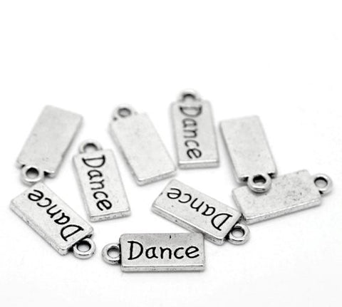 Dance Rectangle Bracelet Necklace Charm Pendant - Sexy Sparkles Fashion Jewelry - 2