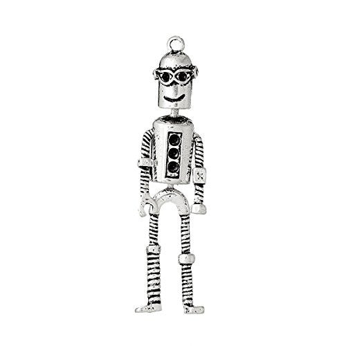 Robot Charm Pendant For Necklace