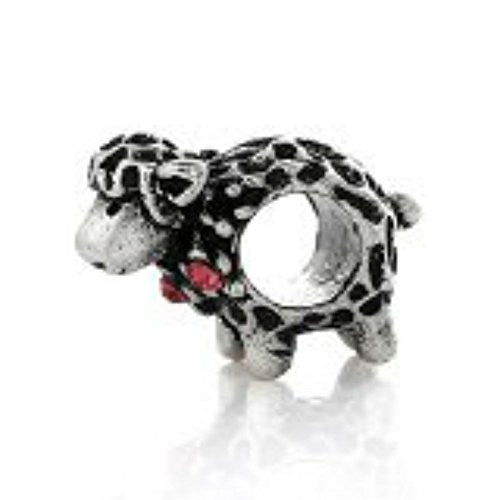 Sheep Animal W/ Pink  Crystal Charm Bead - Sexy Sparkles Fashion Jewelry - 1