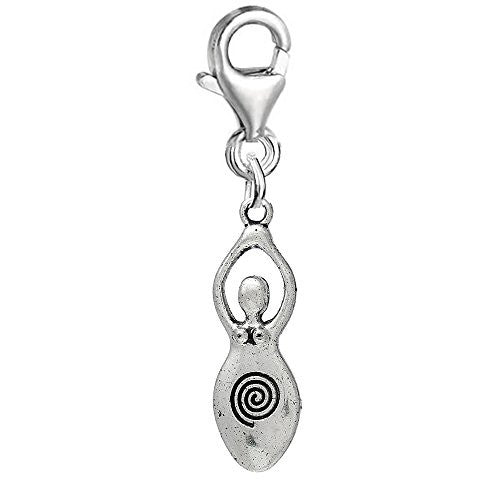 Venus of Willendorf Fertility Goddess Pregnancy Clip on Pendant Charm for Bracelet or Necklace - Sexy Sparkles Fashion Jewelry
