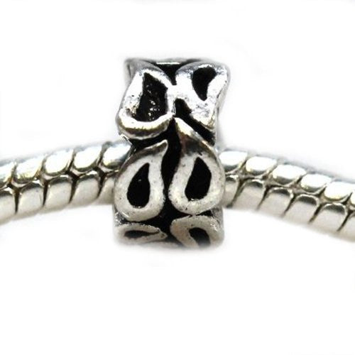 Leaf Spacer Charm European Bead Compatible for Most European Snake Chain Bracelet