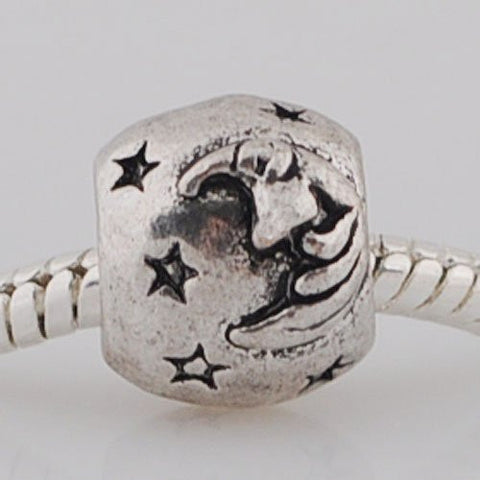 Moon and Stars Charm European Bead Compatible for Most European Snake Chain Bracelet - Sexy Sparkles Fashion Jewelry - 2