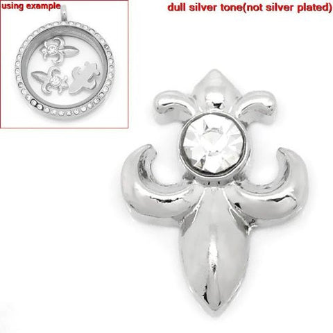 Fleur-De-Lis Floating Charms For Glass Living Memory Lockets - Sexy Sparkles Fashion Jewelry - 2