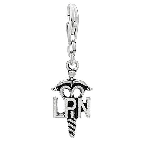 LPN Clip On For Bracelet Charm Pendant for European Charm Jewelry w/ Lobster Clasp