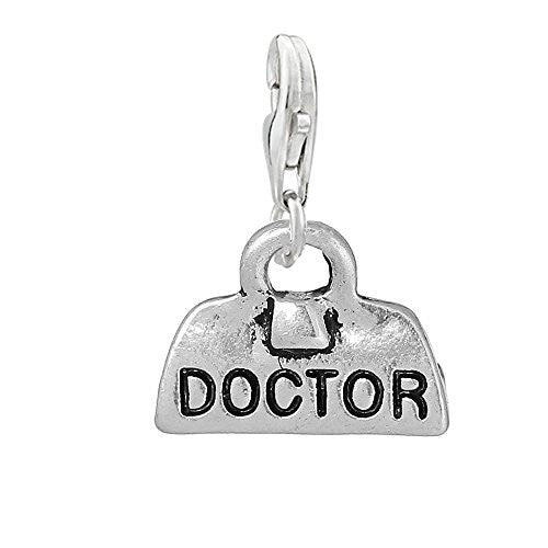 Medical Doctor Patient Briefcase Clip on Pendant Charm for Bracelet or Necklace - Sexy Sparkles Fashion Jewelry