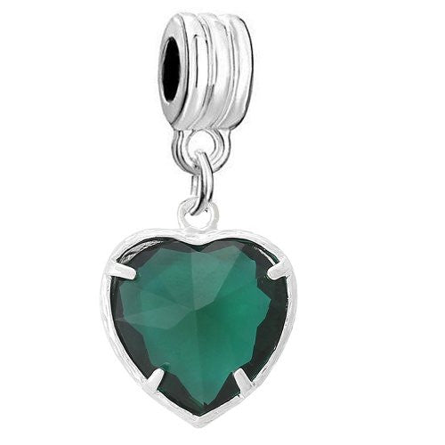 May Cubic zirconia Birthstone Charms Fits European Snake Chain Charm Bracelet - Sexy Sparkles Fashion Jewelry