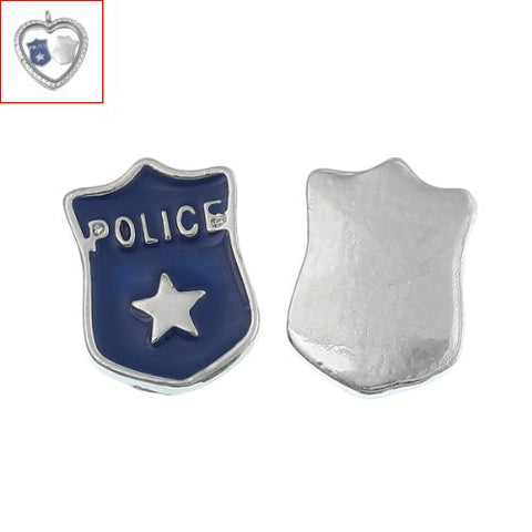 Poice Officer Badge Floating Charms For Glass Living Memory Lockets - Sexy Sparkles Fashion Jewelry - 3
