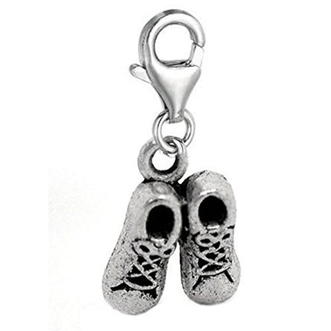 Clip on Shoes Charm Pendant for European Jewelry w/ Lobster Clasp - Sexy Sparkles Fashion Jewelry - 1