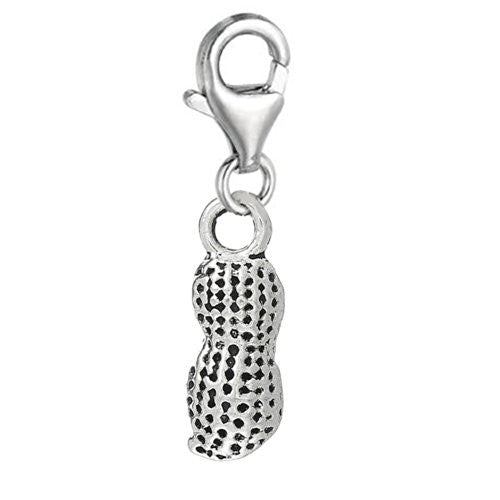 Clip on Peanut Charm Dangle Pendant for European Clip on Charm Jewelry w/ Lobster Clasp - Sexy Sparkles Fashion Jewelry