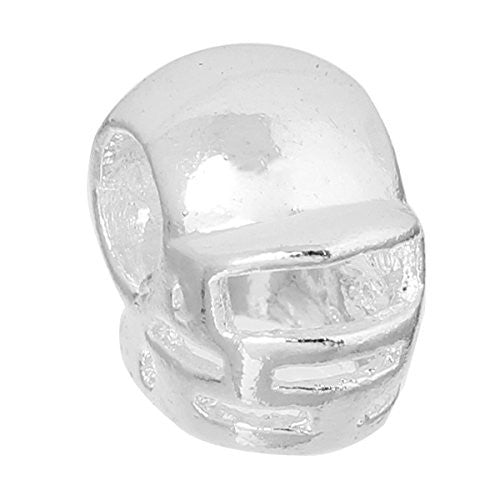 Motorcycle Helmet Charm Bead for European Snake Chain Charm Bracelet