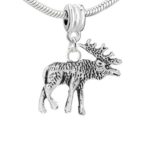 Moose Dangle Bead European Bead Compatible for Most European Snake Chain Charm Bracelet - Sexy Sparkles Fashion Jewelry