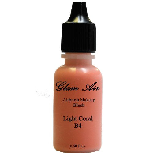 Large Bottle Glam Air Airbrush B4 Light Coral Blush Water-based Makeup 0.50 Oz - Sexy Sparkles Fashion Jewelry - 1