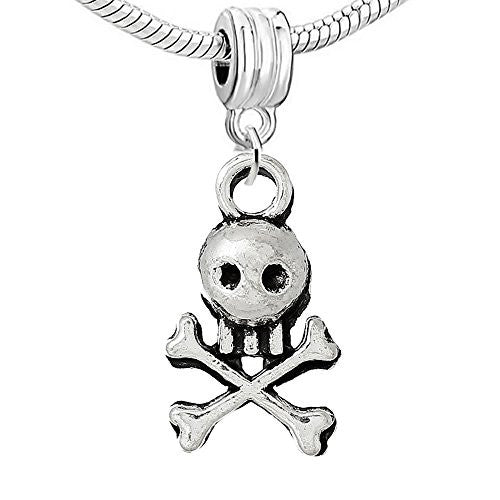 Pirate Skull Bead Compatible for Most European Snake Chain Bracelet - Sexy Sparkles Fashion Jewelry