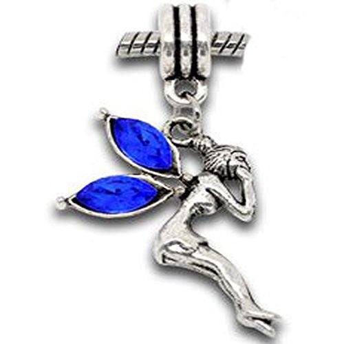Fairy Dangles in Assorted s to Choose From For Snake Chain Bracelet (Sapphire)