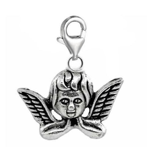 Clip on Angel Dangle Charm Pendant for European Clip on Charm Jewelry w/ Lobster Clasp - Sexy Sparkles Fashion Jewelry - 2