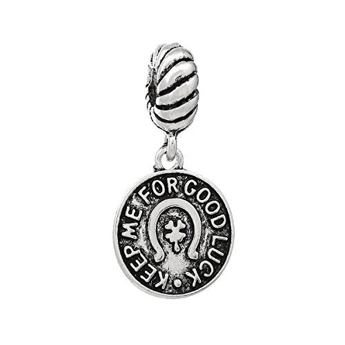 Keep Me For Good Luck Horse Shoe Design Charm Bead for Most European Snake Chain Bracelet - Sexy Sparkles Fashion Jewelry - 1