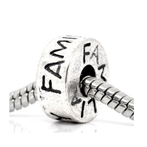 Family Bead European Bead Compatible for Most European Snake Chain Charm Bracelet - Sexy Sparkles Fashion Jewelry - 1