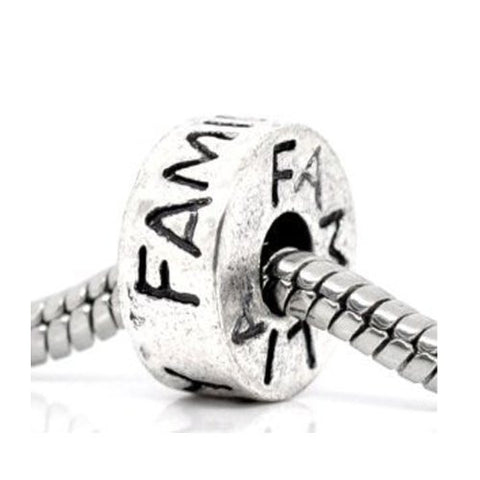 Family Bead European Bead Compatible for Most European Snake Chain Charm Bracelet - Sexy Sparkles Fashion Jewelry - 1
